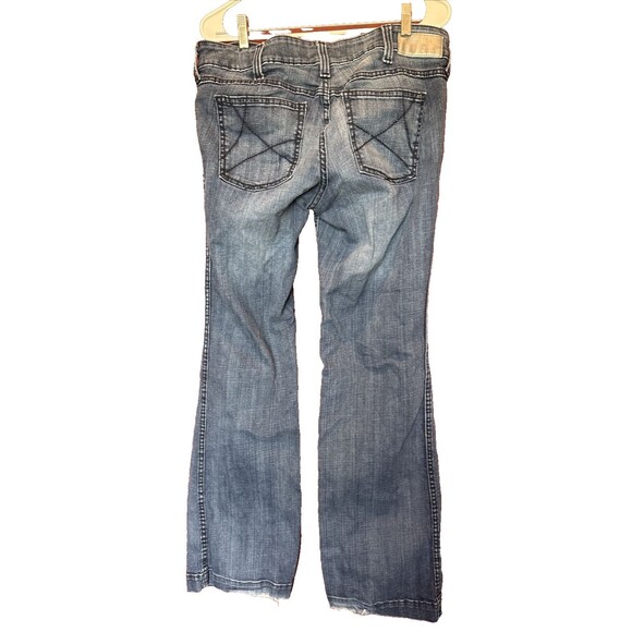 ARIAT Denim Trouser Women 31L Blue Bootcut Mid Rise Dark Wash Western - Picture 2 of 10